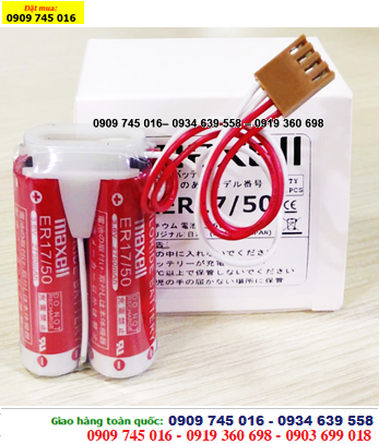 Maxell 2ER17/50; Pin nuôi nguồn PLC Maxell 2ER17/50 lithium 3.6v 5500mAh _Made in Japan