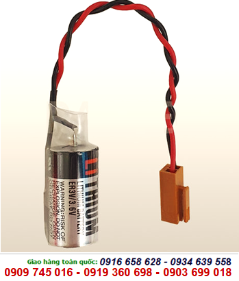 Pin Toshiba ER3V lithium 3.6v size 1/2AA chính hãng nuôi nguồn PLC-CNC - Made in Japan/ hàng có sẳn