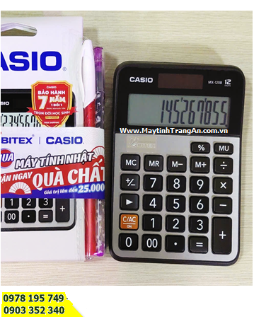 Casio MX-120B, Máy tính tiền Casio MX-120B loại 12 số Digits chính hãng| CÒN HÀNG