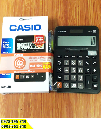 Casio DX-12B, Máy tính tiền Casio DX-12B (màn hình 12 số Digits) chính hãng
