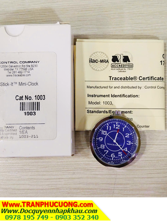 Traceable 1003; Đồng hồ xem thời gian chạy cơ _Traceable 1003 Stick-It Traceable Mini-Clock| Đã hiệu chuẩn tại Mỹ |HÀNG CÓ SẲN