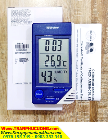 Traceable 4040; Nhiệt kế 0°C đến 50°C, Ẩm kế 20 đến  90% RH  _Traceable 4040 Therm./Clock/Humidity Monitor| CÒN HÀNG