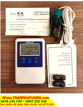 Traceable 4730; Nhiệt kế tủ thuốc tủ đông -30 đến 70°C _Traceable 4730 Ultra Traceable Thermometer (Đã hiệu chuẩn tại Mỹ) | HÀNG CÓ SẲN