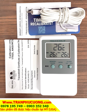 Traceable 4048; Nhiệt kế Tủ thuốc Tủ đông –50°C đến 70°C  _Traceable 4048 Memory Traceable Monitoring Thermometer | HÀNG CÓ SẲN