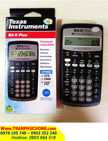 Texas Instruments BA II PLUS, Máy tính Tài chánh Texas Instruments BAII PLUS thi CFA (MẪU MỚI-CÒN HÀNG)