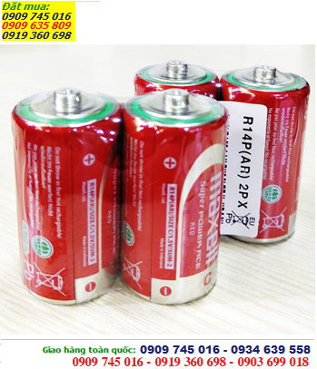 Pin Maxell R14P(AR)2P; Pin R14P(AR)2P; Pin trung C 1.5v Maxell R14P(AR)2P Super Power ACE _ vỉ 2viên