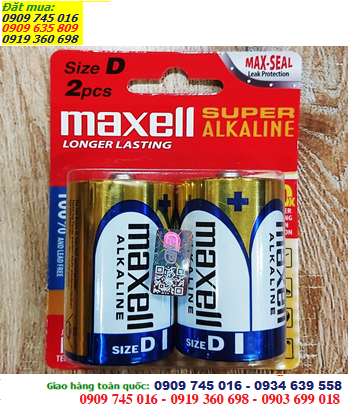 Maxell LR20(GD)2B, Pin đại D 1.5v Alkaline Maxell LR20(GD)2B chính hãng /Xuất xứ Liên doanh