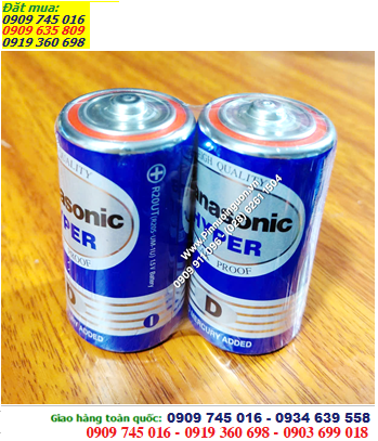 Pin Panasonic R20UT/2S; Pin đại D 1.5v Panasonic R20UT/2S Hyper _ Made in Indonesia _Vỉ 2viên