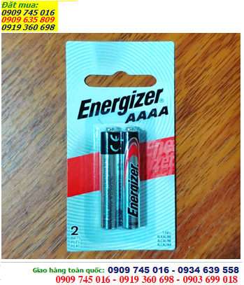 Energizer E96-BP2 (vỉ Vuông Thị trường Mỹ), Pin AAAA 1.5v Alkaline Energizer E96-BP2, LR8D425 (Vỉ 2viên)